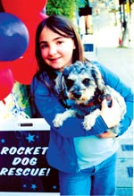 Elena and Schnoodle at a Rocket Dog Rescue Mobile Adoption